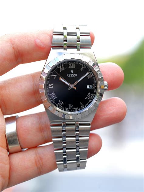 tudor royal black 38mm|tudor royal watch m28500.